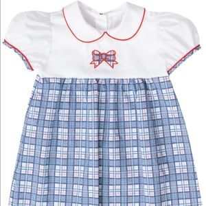 NWT Lullaby Set Bow Plaid Dress Size 4T